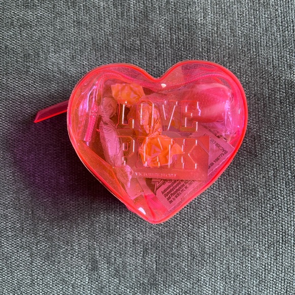 Vintage! PINK Victoria's Secret Heart-Shaped Mini Bag - Neon Pink - Picture 4 of 4